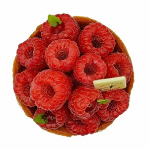 Tartelette framboise-menthe