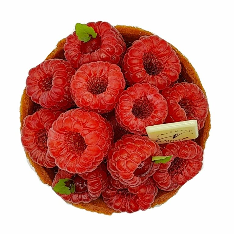 Tartelette framboise-menthe